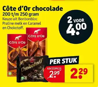 Kruidvat Cote d'Or Chocolade 200g aanbieding