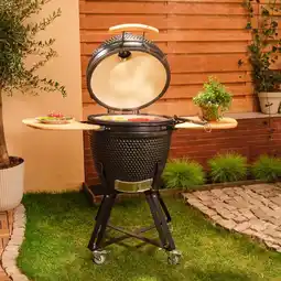 Action Kamado barbecue - 21 inch - zwart aanbieding