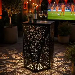 Action Bartafel met solarverlichting - zwart aanbieding