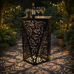 Action Bartafel met solarverlichting - zwart aanbieding