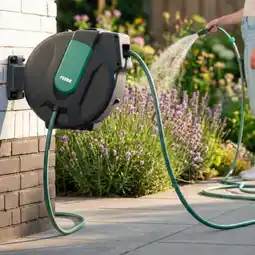 Action FERM automatische tuinslanghaspel aanbieding