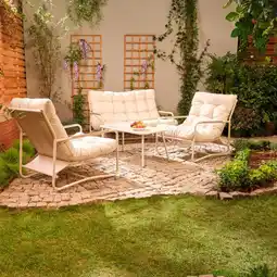 Action Loungeset met luxe kussens – crème aanbieding