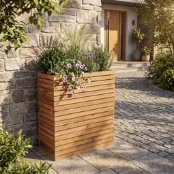 Action Rechthoekige houten plantenbak aanbieding
