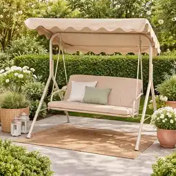 Action Schommelbank met zonnescherm – crème aanbieding