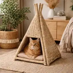 Action Kattenmand tipi met kussen aanbieding