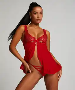 Hunkemoller Hunkemöller Babydoll Seraphina Rood aanbieding