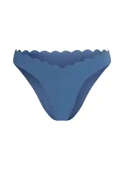 Hunkemoller Hunkemöller Hoog uitgesneden Bikinibroekje Scallop Blauw aanbieding