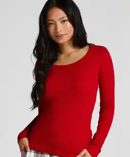 Hunkemoller Hunkemöller Pyjamatop Katoen Rood aanbieding