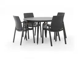 Kees Smit Hartman Flow/Sophie Studio ø128cm dining tuinset 5-delig aanbieding