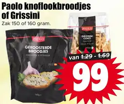 Dirk Paolo knoflookbroodjes of Grissini aanbieding