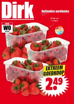 Dirk Hollandse aardbeien aanbieding