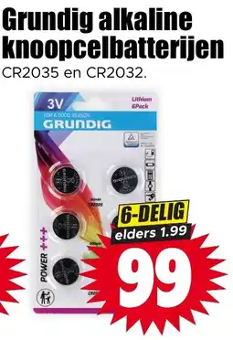 Dirk Grundig alkaline knoopcelbatterijen aanbieding