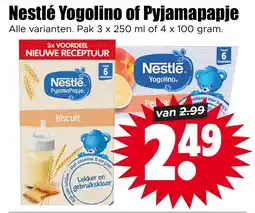 Dirk Nestlé Yogolino of Pyjamapapje aanbieding