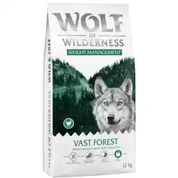 Zooplus Wolf of Wilderness Explore The Vast Forests Gewichtsbeheersing - graanvrij - 12 kg Nieuw Recept aanbieding