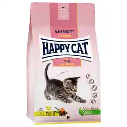 Zooplus 2x4kg Happy Cat Young Kitten Country Gevogelte droogvoer voor katten aanbieding