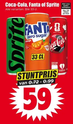 Dirk Coca-Cola, Fanta of Sprite aanbieding