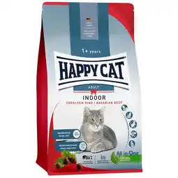 Zooplus 4kg Happy Cat Indoor Voralpen-rundvlees droogvoer voor katten aanbieding