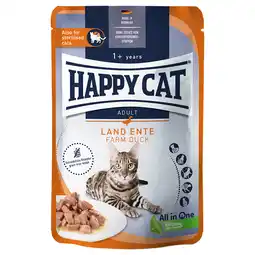 Zooplus Voordeelpakket Happy Cat Pouch Meat in Sauce 12 x 85 g - Land Eend aanbieding