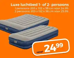 Trekpleister Luxe luchtbed 1- of 2-persoons aanbieding