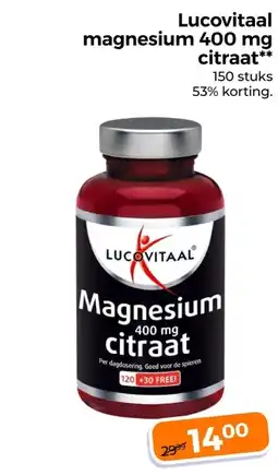 Trekpleister Lucovitaal magnesium citraat aanbieding