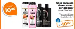 Trekpleister Gliss en Syoss shampoo en conditioner aanbieding
