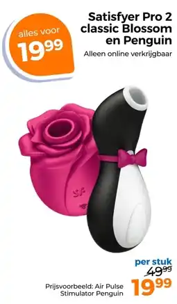 Trekpleister Satisfyer Pro 2 classic Blossom en Penguin aanbieding