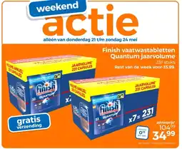 Trekpleister Finish vaatwastabletten Quantum jaarvolume aanbieding