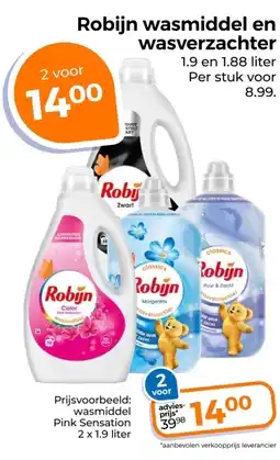 Trekpleister Robijn wasmiddel en wasverzachter aanbieding