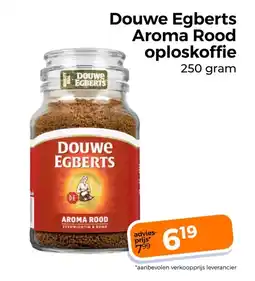 Trekpleister Douwe Egberts Aroma Rood oploskoffie aanbieding
