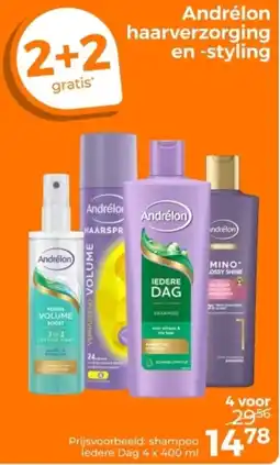 Trekpleister Andrélon haarverzorging en styling aanbieding