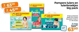 Trekpleister Pampers luiers en luierbroekjes big pack aanbieding