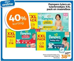 Trekpleister Pampers luiers en luierbroekjes XXL pack en maandbox aanbieding