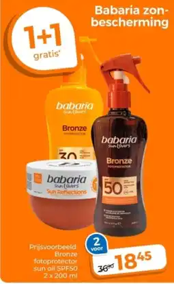 Trekpleister Babaria zonbescherming aanbieding
