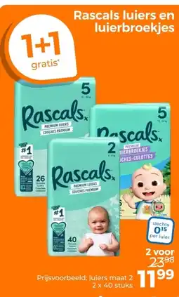 Trekpleister Rascals luiers en luierbroekjes aanbieding