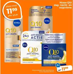 Trekpleister Nivea Q10 dag nacht en oogcrème aanbieding