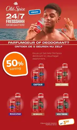 Trekpleister Old spice 24/7 fresh perfume quality scent aanbieding