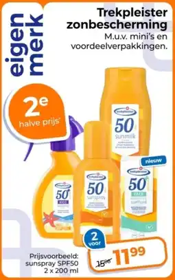 Trekpleister Trekpleister zonbescherming aanbieding