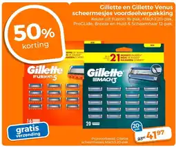 Trekpleister Gillette en Gillette Venus scheermesjes voordeelverpakking aanbieding