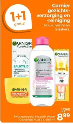 Trekpleister Garnier gezichtsverzorging en reiniging aanbieding