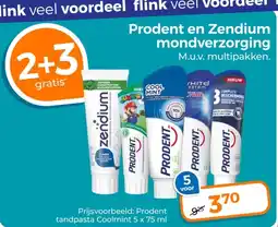 Trekpleister Prodent en Zendium mondverzorging aanbieding