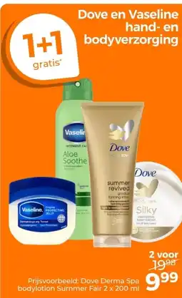 Trekpleister Dove en Vaseline hand en bodyverzorging aanbieding