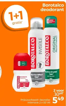 Trekpleister Borotalco deodorant aanbieding