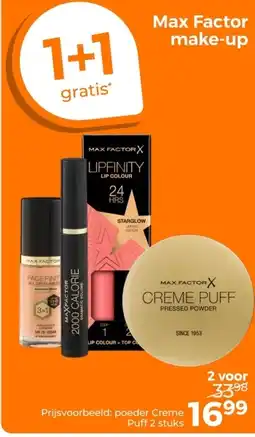 Trekpleister Max Factor make-up aanbieding