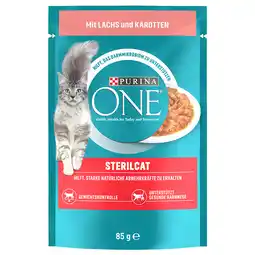 Zooplus 52x85g Sterilised Zalm/Wortel Purina ONE Kattenvoer aanbieding