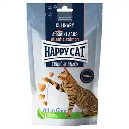 Zooplus 2x70g Happy Cat Culinary Crunchy Snack Atlantik Zalm Kattensnack aanbieding