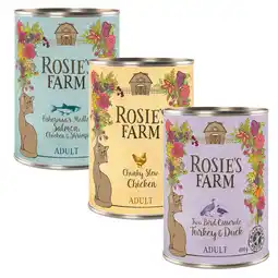 Zooplus 12x400g Adult 3 Smaken Rosie's Farm Kattenvoer aanbieding