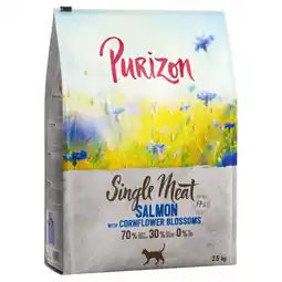 Zooplus 2x2,5kg Single Meat Zalm met Korenbloembloesem Purizon Kattenvoer aanbieding