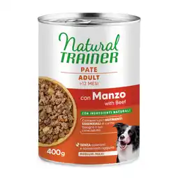 Zooplus Natural Trainer Volwassen Medium/Maxi 6 x 400 g - 400 g Rund aanbieding