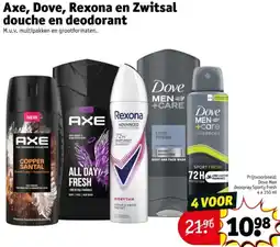 Kruidvat Axe, Dove, Rexona en Zwitsal douche en deodorant aanbieding