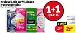 Kruidvat Kruidvat, Bic en Wilkinson wegwerpmesjes aanbieding